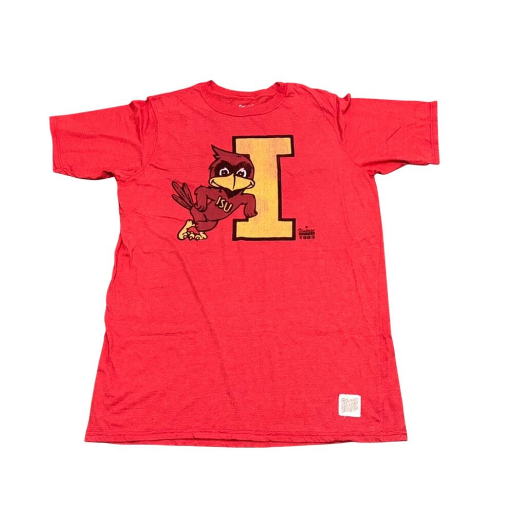 Men's Original Retro Brand NCAA Cardinal Iowa State Cyclones Mascot Shirt XL New